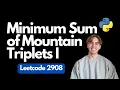 2908 Minimum Sum of Mountain Triplets I - LeetCode Python tutorial