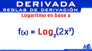 Derivada de Logaritmo en base a | Regla de la cadena | Reglas de derivación
