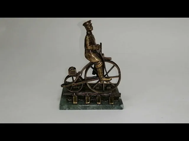 Видео-обзор Статуэтка 'Смотритель железных дорог на велосипеде'