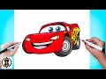 How To Draw Lightning McQueen Cars Tutorial Easy