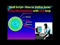 Shell script Tutorial Series - Array Array Manipulation through shell script