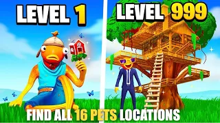 TREEHOUSE TYCOON MAP FORTNITE CREATIVE - FIND ALL 16 SECRET PETS LOCATIONS