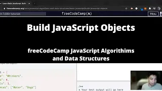 Build JavaScript Objects Basic JavaScript freeCodeCamp tutorial