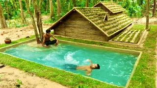 WoW Incredible! Build underground House & Pool Without TOOL