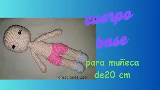 COMO HACER CUERPO BASE PARA MUÑECA DE 20 CM