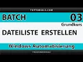 Batch Basics Course 003 Creating File Lists - Copying Files Paths and Folder Structures to the
