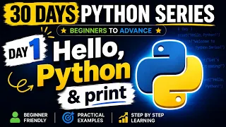 Introduction Day 1 30 Days Python Series Beginner To Advance