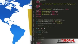 Tutorial JavaScript for beginners Coding Conventions M Tutorial