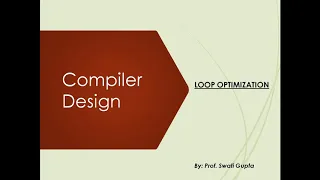 Loop Optimization Compiler Design Swati Gupta