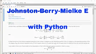 Python - Johnston-Berry-Mieke E effect size for Gof