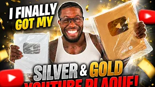 I FINALLY GOT MY SILVER & GOLD YOUTUBE PLAQUES! 🥹🏆🔥