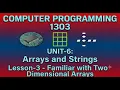 1303 Unit 06 Lesson 3 Get Familiar with Two Dimensional Arrays