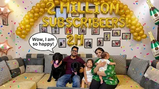 2 Million Subscribers Celebration | Lucky and Family Are So Happy
