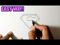 How to draw Superman Logo Easy Drawing