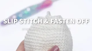 Slip Stitch and Fasten Off Crochet Tutorial