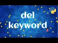 Python del keyword
