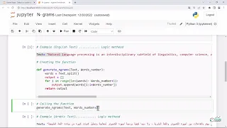 Generating N-grams using Python Eng Shwel