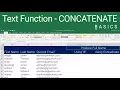 Excel Concatenate Text Function