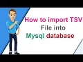 How to import TSV file into Mysql database