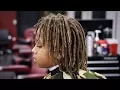 MUST SEE TRANSFORMATION BARBER TUTORIAL MID FADE DREADS ON TOP
