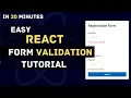 React Forms Handle Validation Tutorial React Sign up Form React Hook Forms for Beginners
