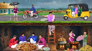barish mei underground full goat mutton biryani party hindi kahaniya moral stories comedy video