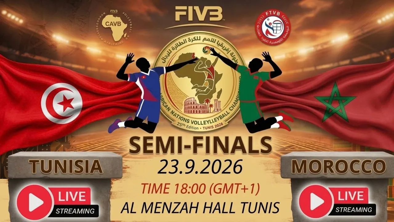 DAY 9 / SEMIFINALS  / TUNISIA (TUN) VS MOROCCO  (MAR) 2026-09-23 18:10