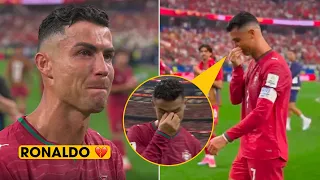 كريستيانو رونالدو يجهش بالبكاء بعد إقصاء البرتغال من كأس العالم على يد إسبانيا    دندنها