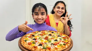 Ammu Made PIZZA🍕 at Home! 😋 | Pizza Challenge @v5familyshow