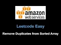 Leetcode 26 Remove Duplicates from Sorted Array two pointers
