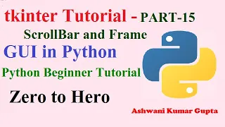 How to Create and use Scroll Bar and Frame in Tkinter Python beginners tutorial in Hindi Urdu
