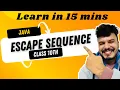 Escape Sequence Characters in Java in Hindi Printing using escape sequence
