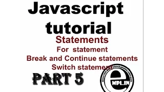 JavaScript tutorial in Hindi Part-5 Statements