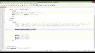 PHP Array Functions Bangla Tutorial Part 05 array count values360p