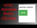 How to Create a Animated Button-Ripple Effect Only Html CSS 2022