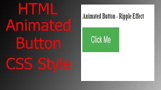 How to Create a Animated Button-Ripple Effect Only Html CSS 2022