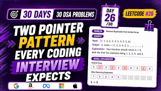 LeetCode Remove Duplicates from Sorted Array Two Pointers Explained Day