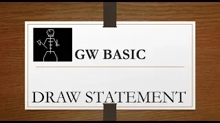 Draw statement in GW BASIC How to use Draw statement in gw basic Draw statement ka istamal