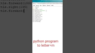 python turtle graphic design turtle programing short letters of m