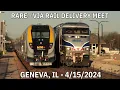 Download Lagu RARE - Via Rail Charger Delivery Meets Metra F59PHI at Geneva, IL - 4/15/2024