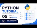 Python Tutorial 05 Lists in Python