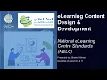 eLearning Content Design and Development National eLearning Center Standards ELT Jazan University