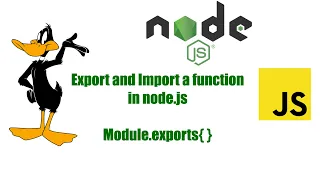 Export and Import a function in node js Learning Javascript and node js the developers way