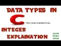 Data Type in C Language Integer in C language Learn Easily Codes