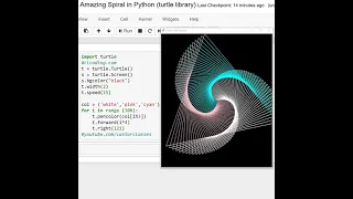 Amazing Spiral in Python turtle library
