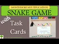 Montessori Multiplication Snake Game - Task Card Multiplication Facts