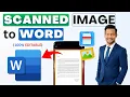 Convert Scanned Image to Editable Word in Mobile | Scan Photo Text to Word (No App Needed)