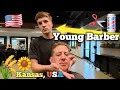 💈Barber School Student Focused \u0026 Determined — Doing His Best to Impress! 💪 Hutchinson, Kansas 🇺🇸