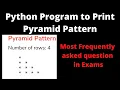 Python program to print Pyramid Pattern Python Program 16
