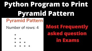 Python program to print Pyramid Pattern Python Program 16